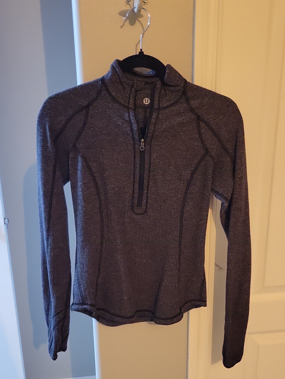 lululemon athletica Womens Mixed Gray Reversable Half-Zip Pullover